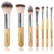 Load image into Gallery viewer, I love Bamboo - 7pc Petite Pro Bamboo brush set with Carrying Case
