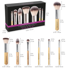 Load image into Gallery viewer, I love Bamboo - 7pc Petite Pro Bamboo brush set with Carrying Case
