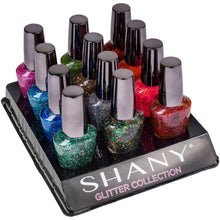 Load image into Gallery viewer, Nail Polish Set with 12 Semi Glossy and Shimmery Finishes
