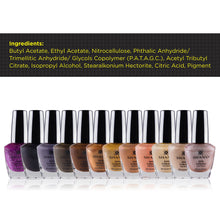 Load image into Gallery viewer, Nail Polish Set with 12 Semi Glossy and Shimmery Finishes
