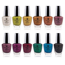 Load image into Gallery viewer, Nail Polish Set with 12 Semi Glossy and Shimmery Finishes
